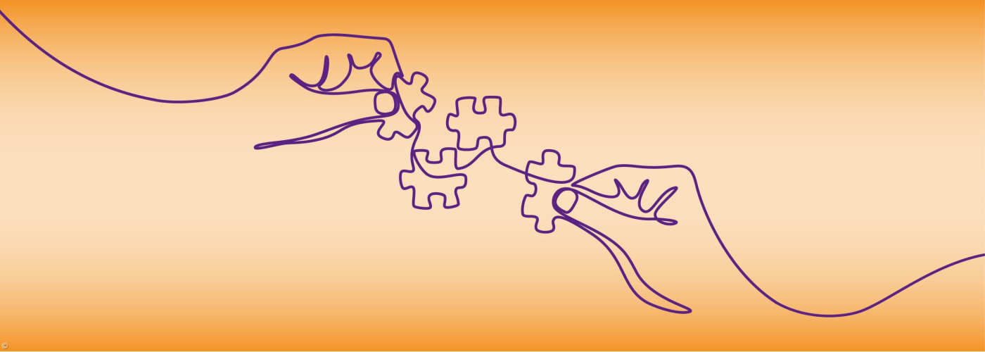 Oneline Puzzlestücke