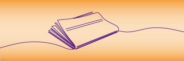 Onelinezeichnung Buch