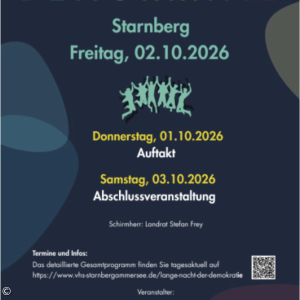 Plakat Lange Nacht der Demokratie Starnberg