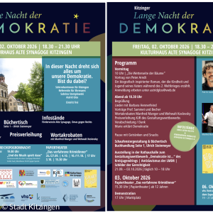 Plakat Lange Nacht der Demokratie Kitzingen